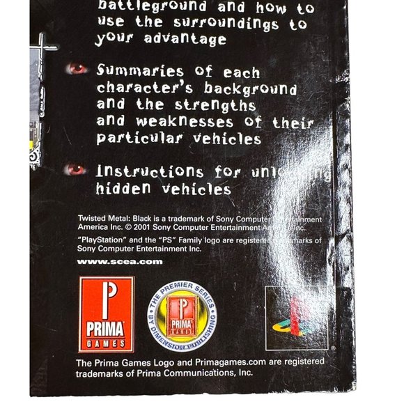 Twisted metal black ps2 prima game strategy guide vtg - Picture 5 of 5